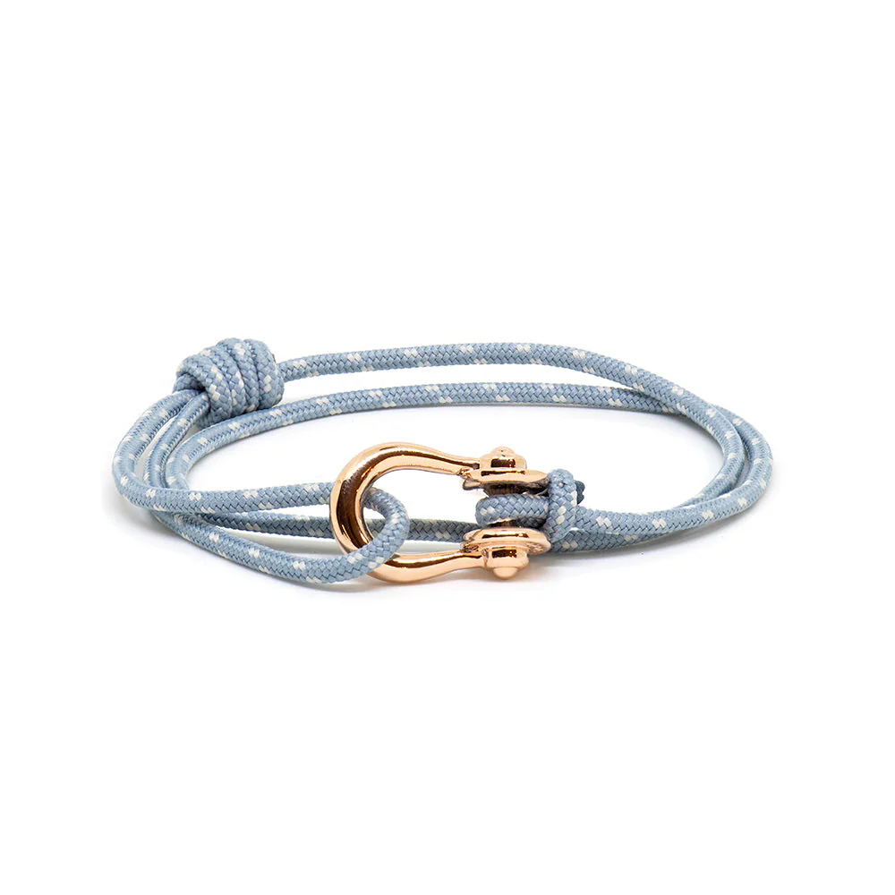 Kalymnos / Powder Blue Patterned / Rose Gold