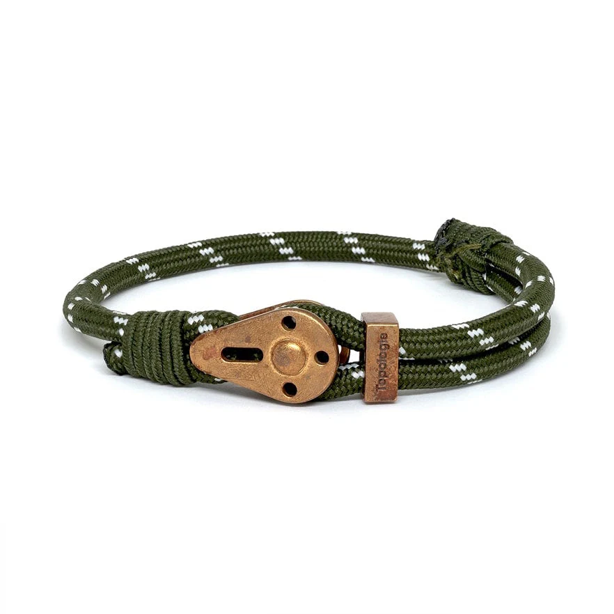 Yosemite / Green Patterned / Raw Brass