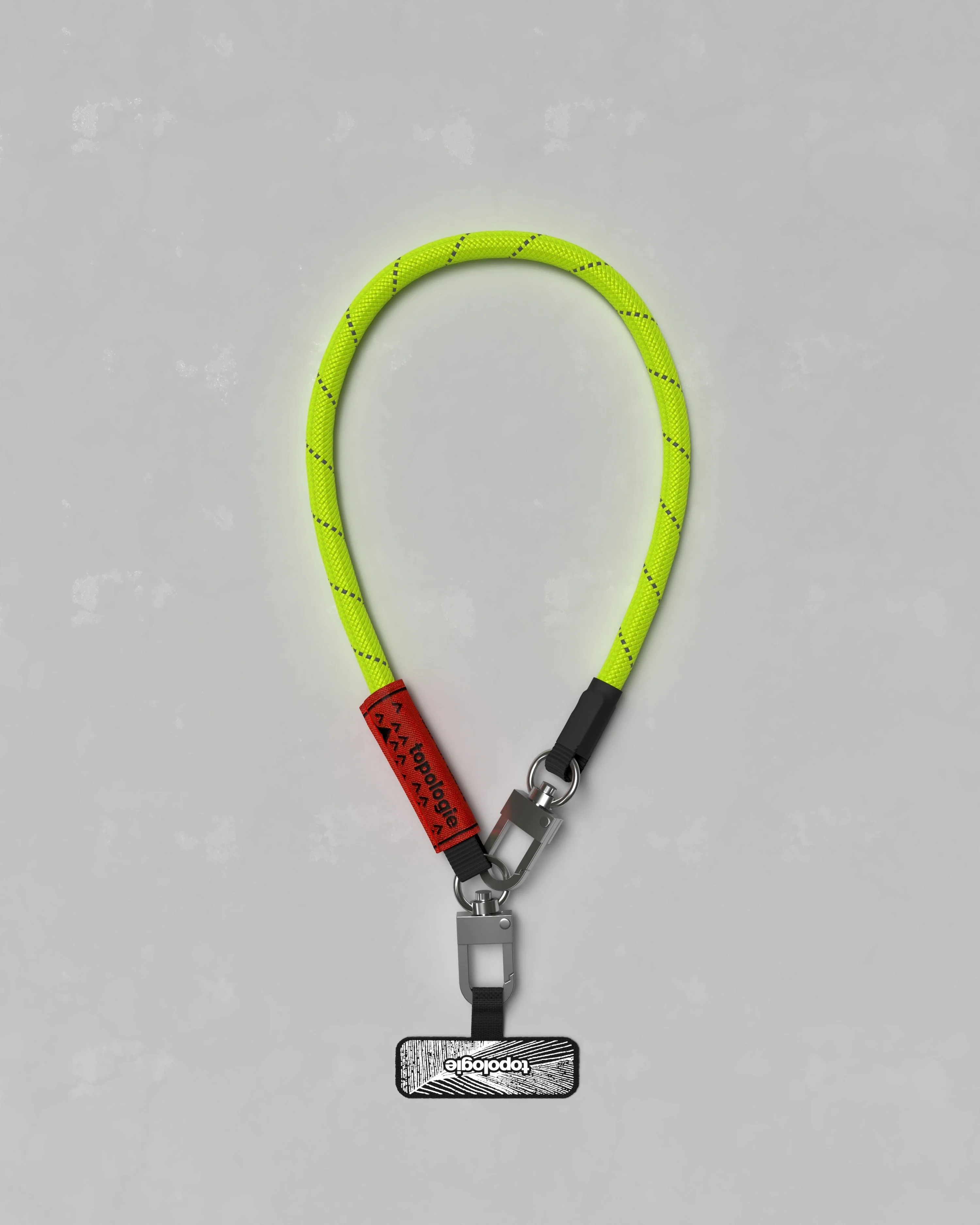 Phone Strap Adapter / 8.0mm Wrist Strap Neon Yellow Reflective