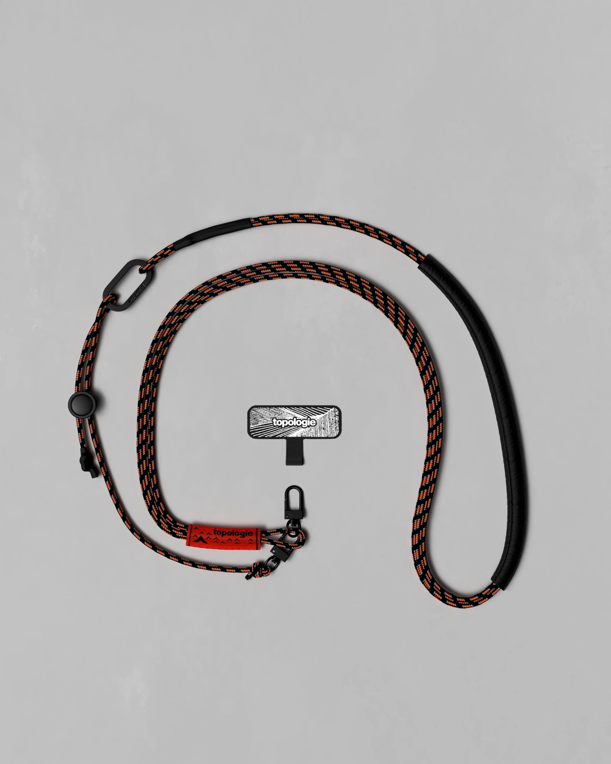 Phone Strap Adapter / 3.0mm Tricord / Black Patterned