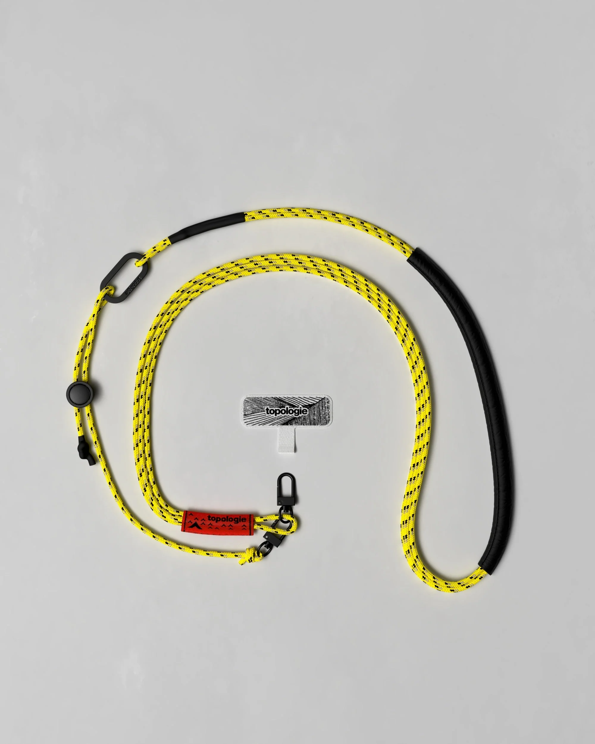 Phone Strap Adapter / 3.0mm Tricord / Yellow Patterned