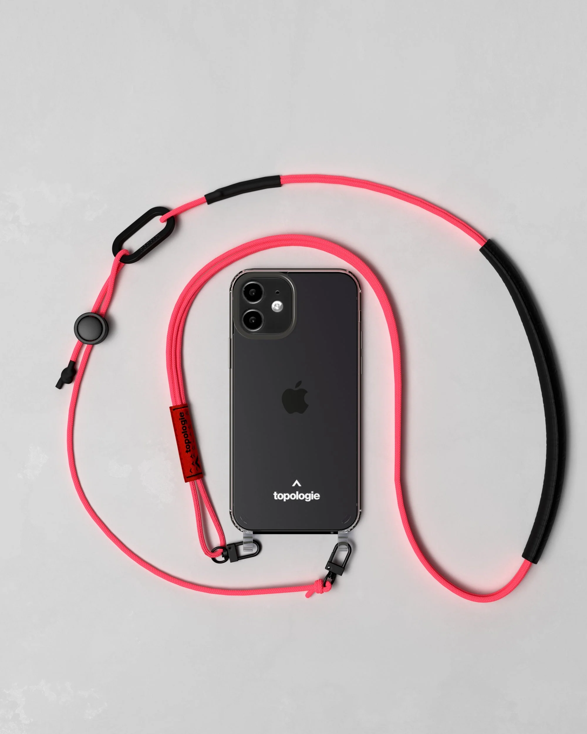 Verdon Phone Case / Clear / 3.0mm Tricord / Neon Pink