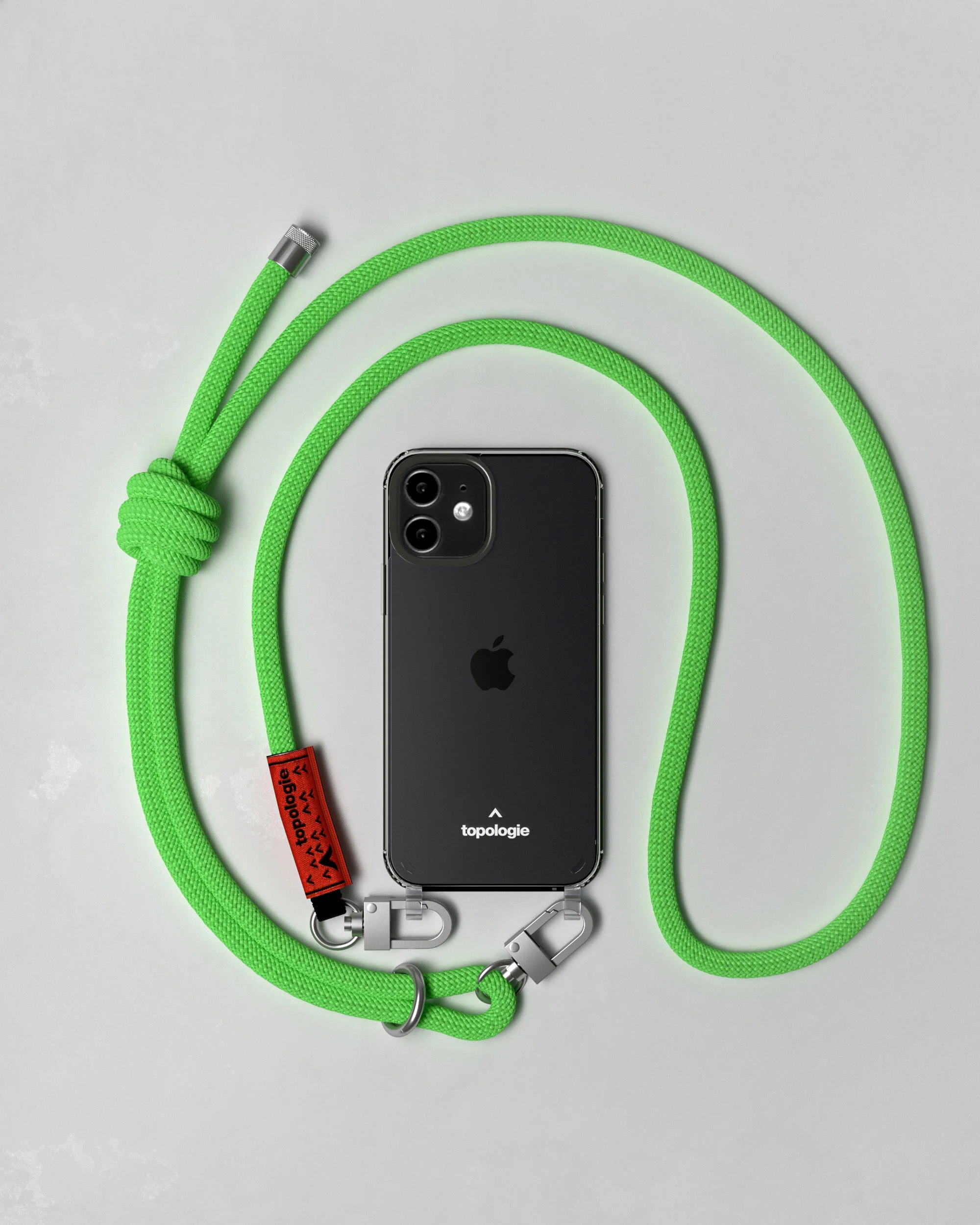 Verdon Phone Case / Clear / 8.0mm Rope / Green Solid