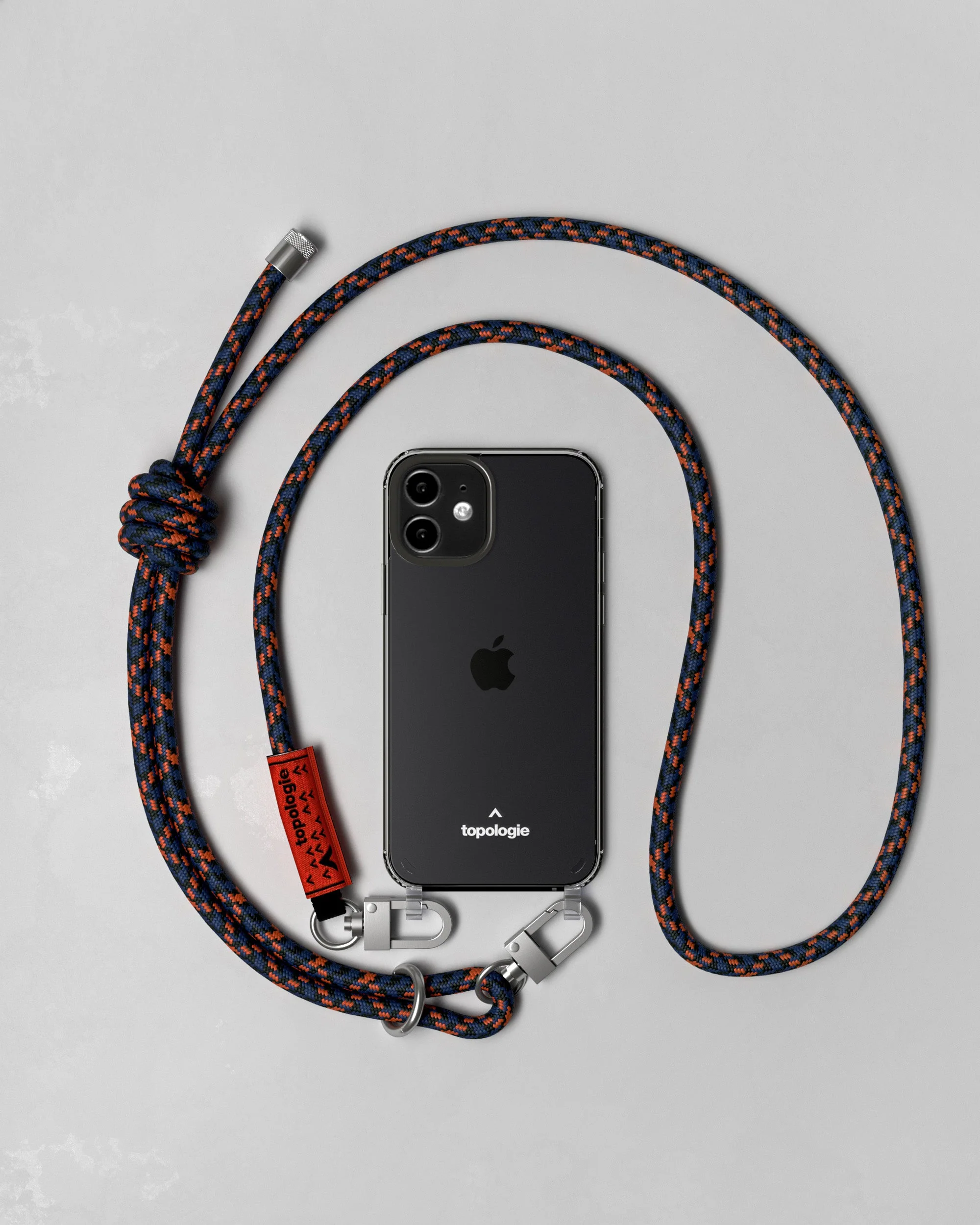 Verdon Phone Case / Clear / 8.0mm Rope / Navy Orange