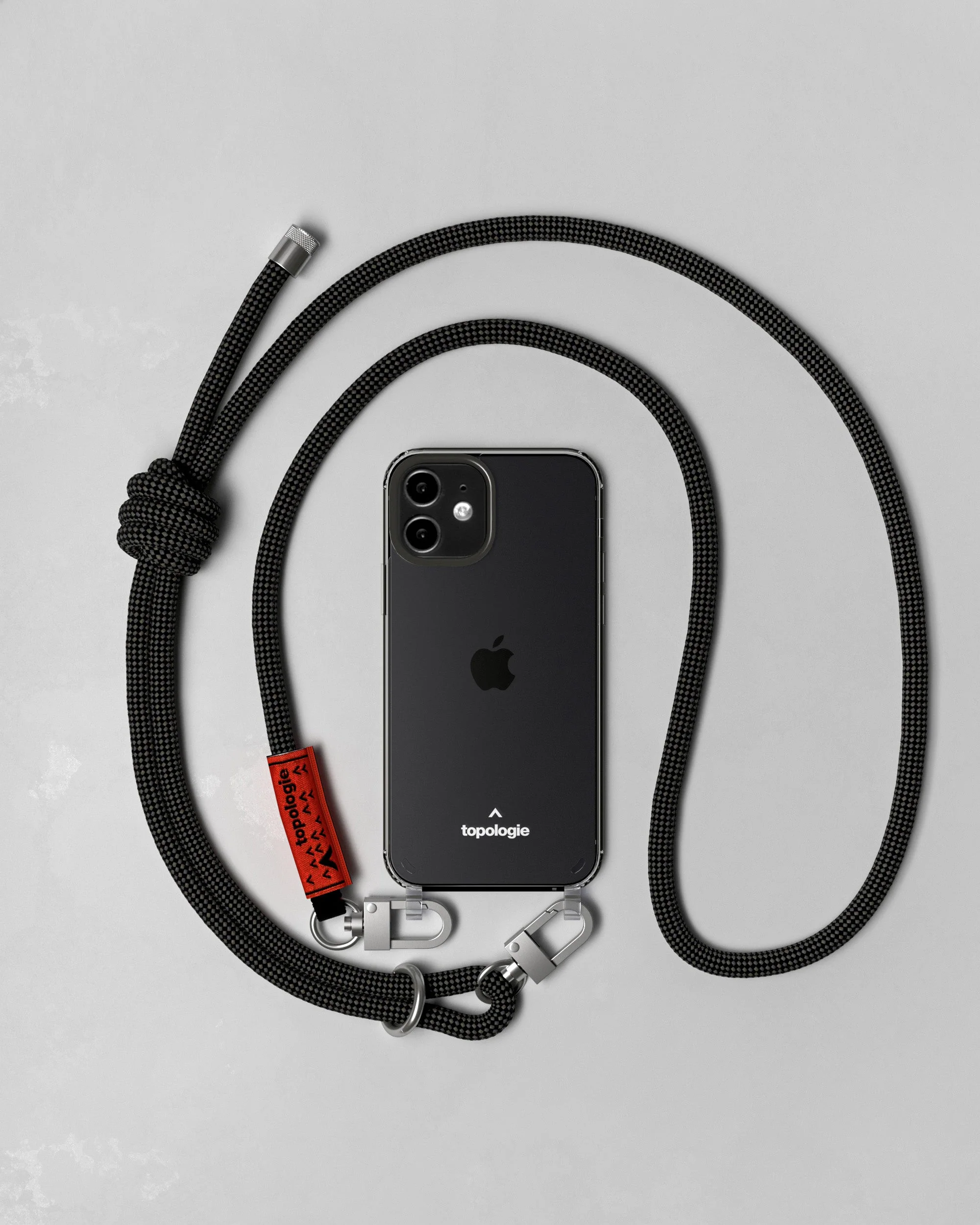 Verdon Phone Case / Clear / 8.0mm Rope / Black Lattice